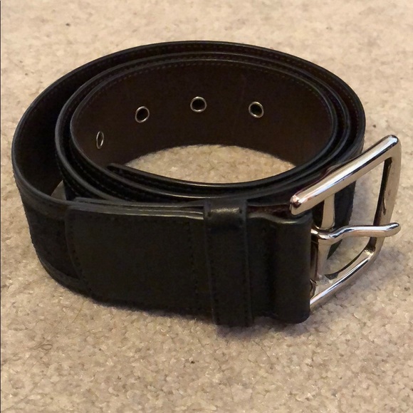 Coach Monogram Belt - Black Leather/Canvas - Picture 2 of 4